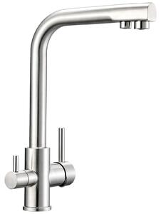 Solidchoice - Rubinetto da cucina a 3 vie con rotazione a 360° e 2 maniglie