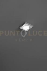 Bottone plafoniera in metallo alluminio opaco 1 luce attacco gx53 1