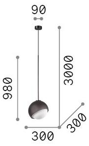Lampadario Bloom Ottone E27 Dimmerabile Altezza Regolabile Ideal Lux