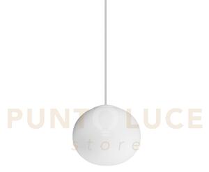 Cotton lampadario sospeso in vetro bianco 1 luce attcco g9 lampadin