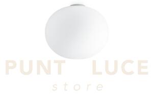 Cotton plafoniera in vetro bianco 1 luce attacco e27 d.40cm