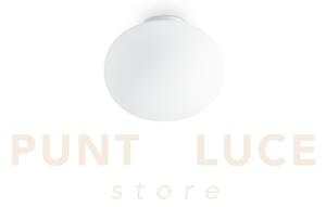 Cotton plafoniera in vetro bianco 1 luce attacco e27 d.30cm