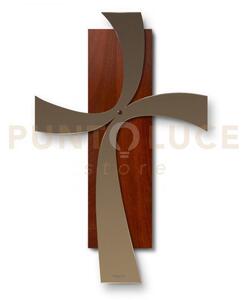Crocifisso da parete two grande bronzo