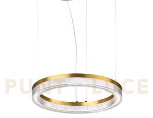 Crown lampadario sospeso a led effetto cristallo 3000k 21w 2050 lm