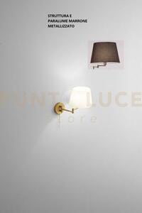 Crane applique in metallo marrone metallizzato 1 luce attacco e14 i