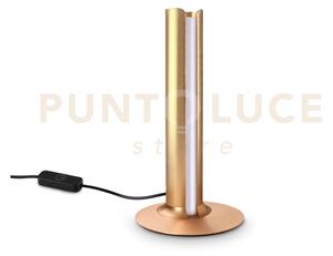 Dorica lampada da tavolo led 3000k 8w 1100 lm dimmerabile rame liscio