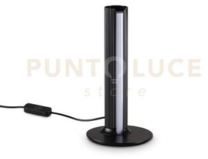 Dorica lampada da tavolo led 3000k 8w 1100 lm dimmerabile nero can