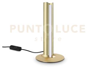 Dorica lampada da tavolo led 3000k 8w 1100 lm dimmerabile ottone l