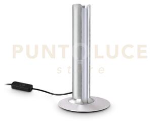 Dorica lampada da tavolo led 3000k 8w 1100 lm dimmerabile acciaio 