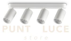 Dynamite faretto bianco orientabile 4 luci attacco gu10 38,5cm lamp