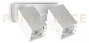 Dynamite faretto bianco orientabile 2 luci attacco gu10 16,5cm lamp