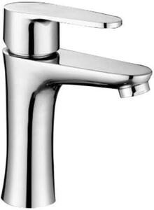 Rubinetto per lavabo - Miscelatore per bagno - Funzionamento igienico - Acciaio inossidabile 304 - 4 cm - Argento
