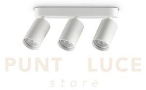 Dynamite faretto bianco orientabile 3 luci attacco gu10 27,5cm lamp
