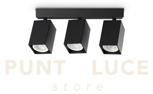 Dynamite faretto nero orientabile 3 luci attacco gu10 27,5cm lampad