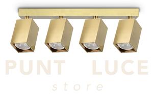 Dynamite faretto ottone orientabile 4 luci attacco gu10 38,5cm lamp
