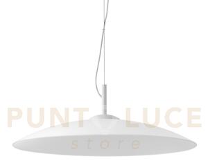 Eclipse lampadario sospeso 1 luce attacco gx53 d.60cm bianco in vetro