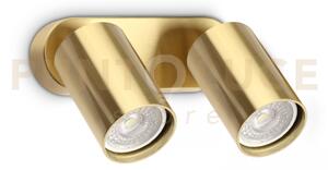 Dynamite faretto ottone orientabile 2 luci attacco gu10 16,5cm lamp
