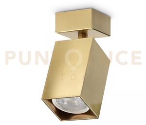 Dynamite faretto ottone orientabile 1 luce attacco gu10 5,7cm quadr