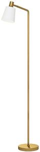 HOMCOM Lampada da Terra LED Dimmerabile con 3 Temperature di Colore 3000K-6500K Paralume Girevole Lampadina E27 Bianco e Oro | Aosom Italy