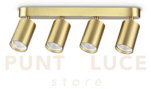 Dynamite faretto ottone orientabile 4 luci attacco gu10 38,5cm lamp