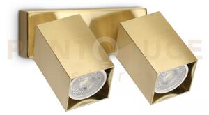 Dynamite faretto ottone orientabile 2 luci attacco gu10 16,5cm lamp