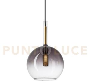Empire lampadario a sospensione in vetro trasparente sfumato grigio