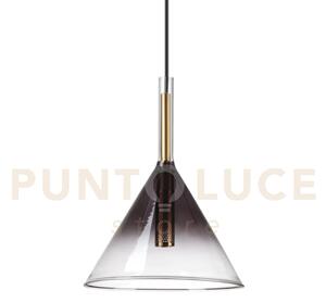 Empire lampadario a sospensione in vetro trasparente sfumato grigio