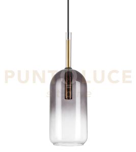 Empire lampadario a sospensione in vetro trasparente sfumato grigio