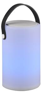Lampada da tavolo da esterno bianca ricaricabile con RGB e altoparlante - Stephan