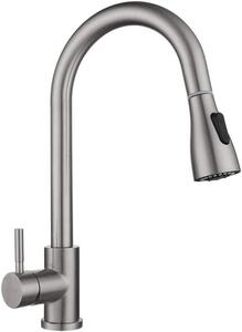 Rubinetto da cucina - Miscelatore per piano cottura - Pulizia del piano cottura - Design resistente agli schizzi - Misura standard - Finitura spazzolata
