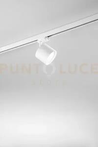 Faretto in alluminio bianco binario d.10cm 1 luce attacco gx53 orie