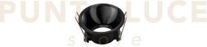 Faretto da incasso obon tondo nero in alluminio ip65 66x35mm 1 luce