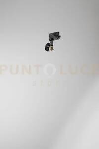 Faretto in alluminio nero binario 1 luce attcco gu10 5,3cm