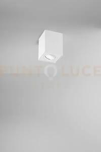 Faretto-plafoniera in alluminio bianco centric 1 luce attacco gu10 
