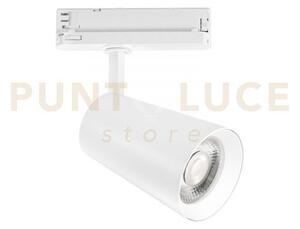 Faro binario led kone bianco in alluminio 42w 4230lm 3000k 24,5x15x
