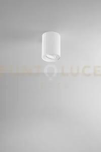 Faretto-plafoniera in alluminio bianco centric 1 luce attacco gu10 