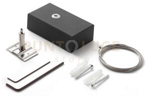 Fluo mounting necessario rosone con kit sospensione cavi 2000 mm nero