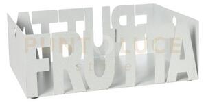 Fruttiera letter bianco marmo
