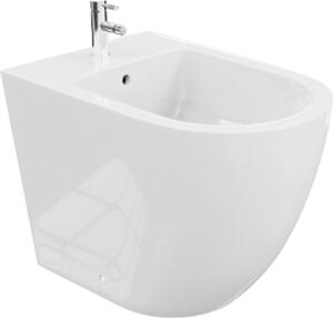 LAVITA Bidet universale Sofi con foro per rubinetto e protezione anti-traboccamento in Vetroceramica | Lavabo da fissare al pavimento | Igienico e facile da pulire | 37x56,5x41 cm |