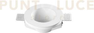 Incasso ghost tondo in gesso 1 luce attacco gu10 d130x55mm in gesso