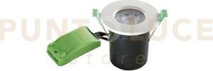 Incasso duplex bianco in metallo ip65 1 luce attacco gu10 ?85x104mm