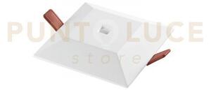 Incasso led hall in gesso bianco quadrato 6w 530lm 4000k 130x130mm