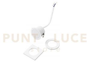 Incasso led dama bianco 3w 340lm 3000k ghiera quadrata e tonda 4,4x