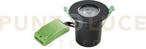Incasso duplex nero in metallo ip65 1 luce attacco gu10 ?85x104mm c