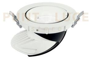 Incasso led delta bianco in alluminio 20w 2600lm 3000k 9x9x12 cm