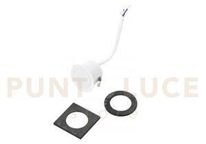 Incasso led dama nero 3w 340lm 3000k ghiera quadrata e tonda 4,4x4