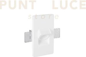 Incasso estro quadrato in gesso 1 luce attacco mini gu10 160x90x67mm