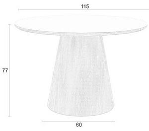 Tavolo da pranzo rotondo con piano in pietra ø 115 cm Almira – White Label