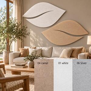 Bilnora pannello murale a forma di foglia, extra denso 140×70×1,2cm