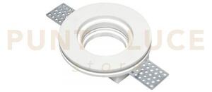 Incasso spirit bianco tondo 1 luce attacco gu10 10x3cm in gesso ver